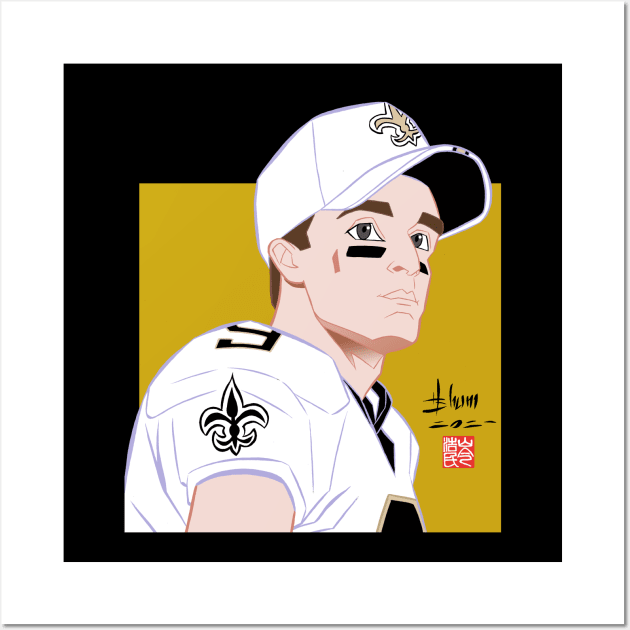 Drew Brees Wall Art by howardshum